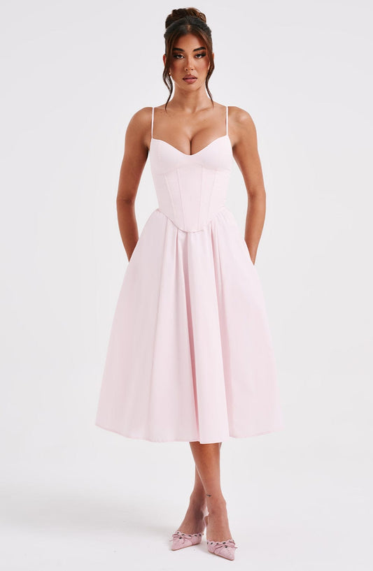 Grace™ | Vestido midi con corsé 
