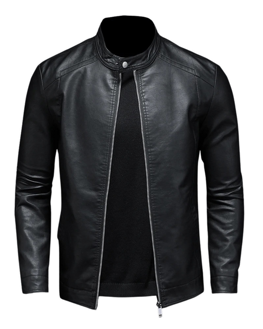 Chaqueta de cuero clásica